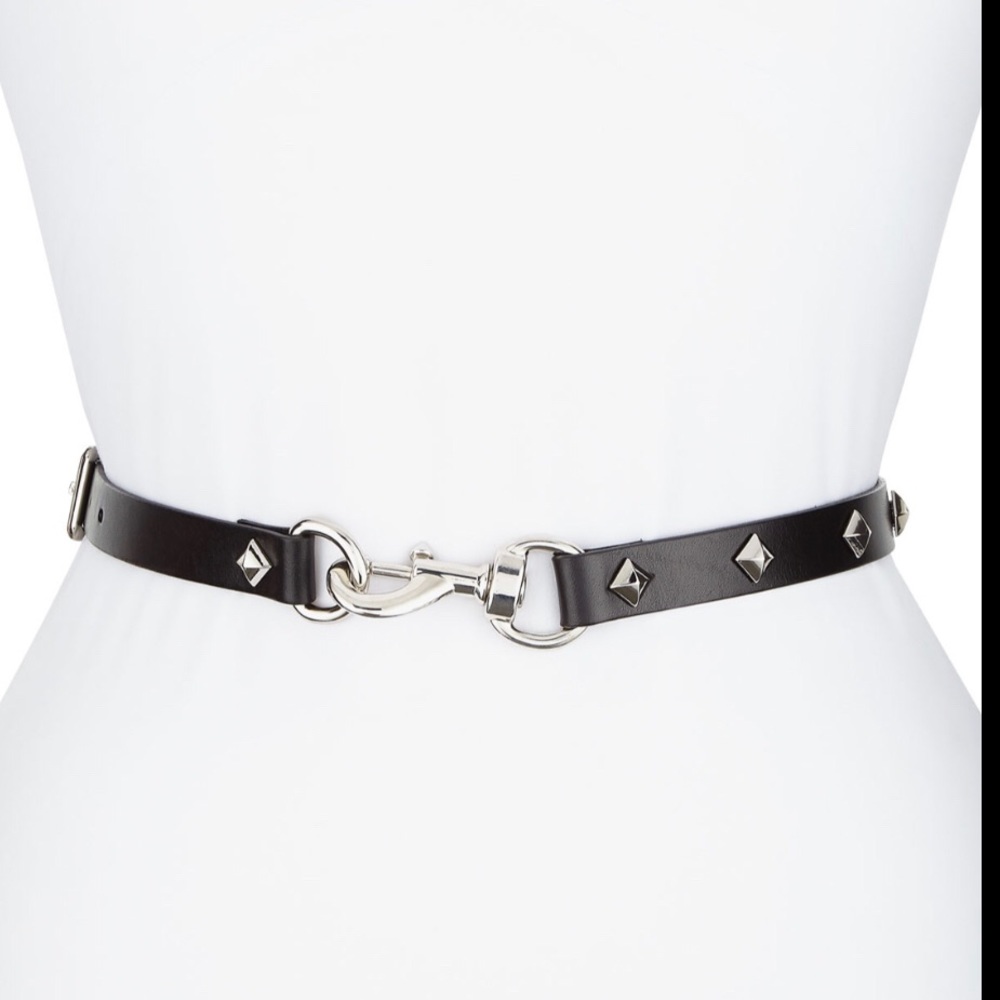 Rebecca Minkoff Stud lobster clasp leather belt